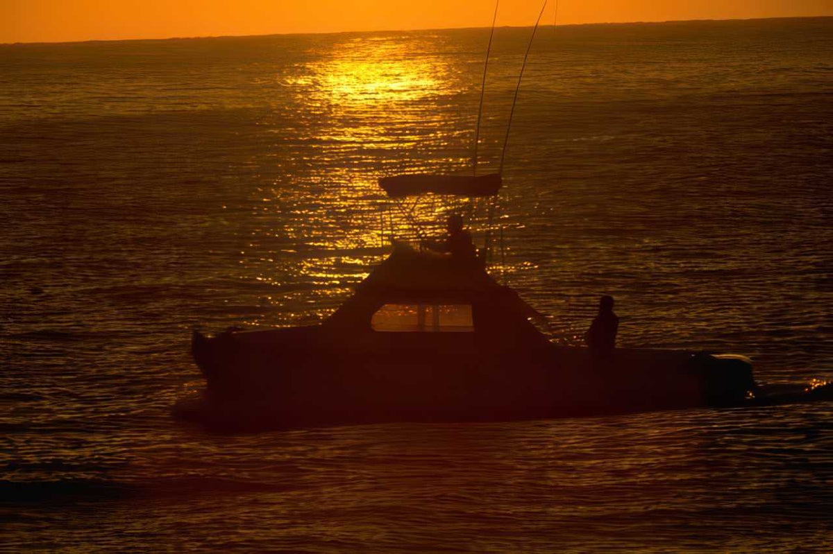 Sunrise Sunset Fishing Boat 3 A4 Photo Print Sunset