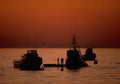 Sunrise Sunset Fishing Boats A4 Photo Print Sunset