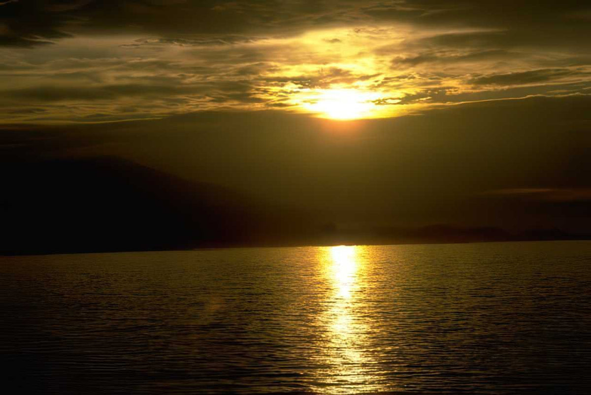 Sunrise Sunset Lake Mountains x A4 Photo Print Sunset x