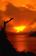 Sunrise Sunset Lake Silhouette A4 Photo Print Sunset x