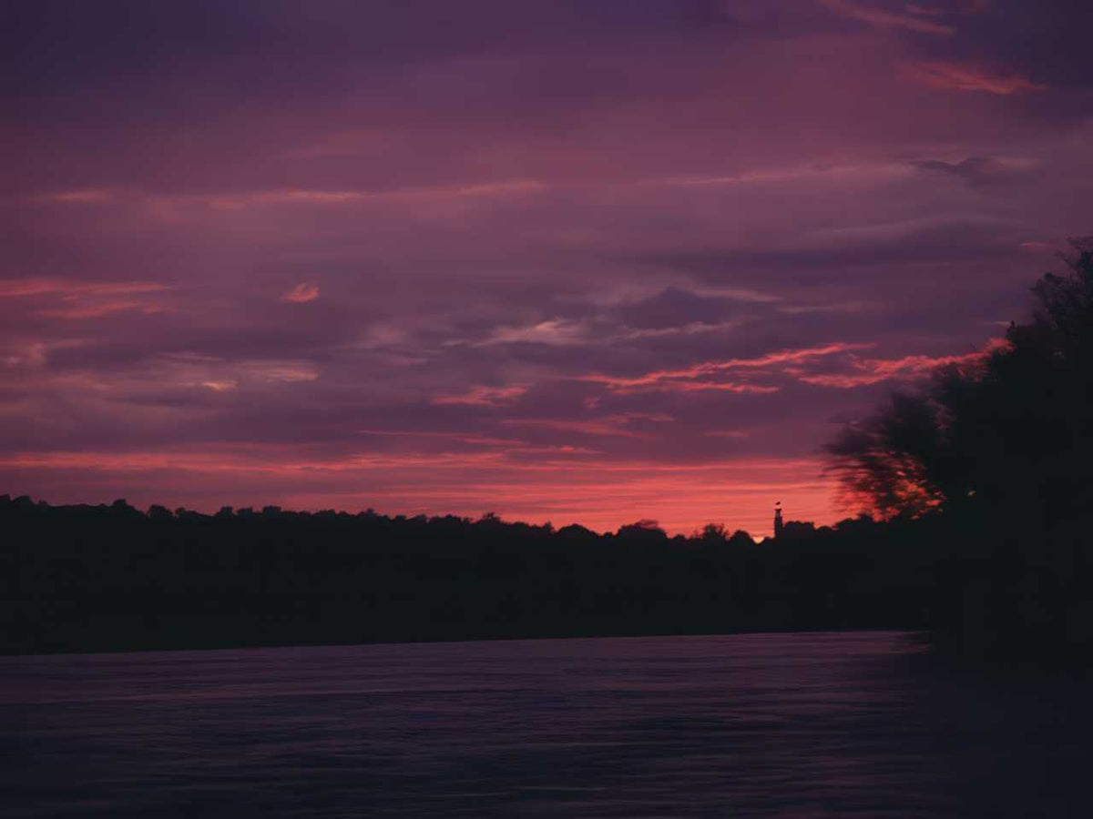 Sunrise Sunset Lake Trees A4 Photo Print Sunset 4)