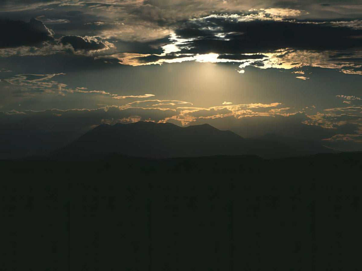 Sunrise Sunset Mountains Golden A4 Photo Print Sunset x