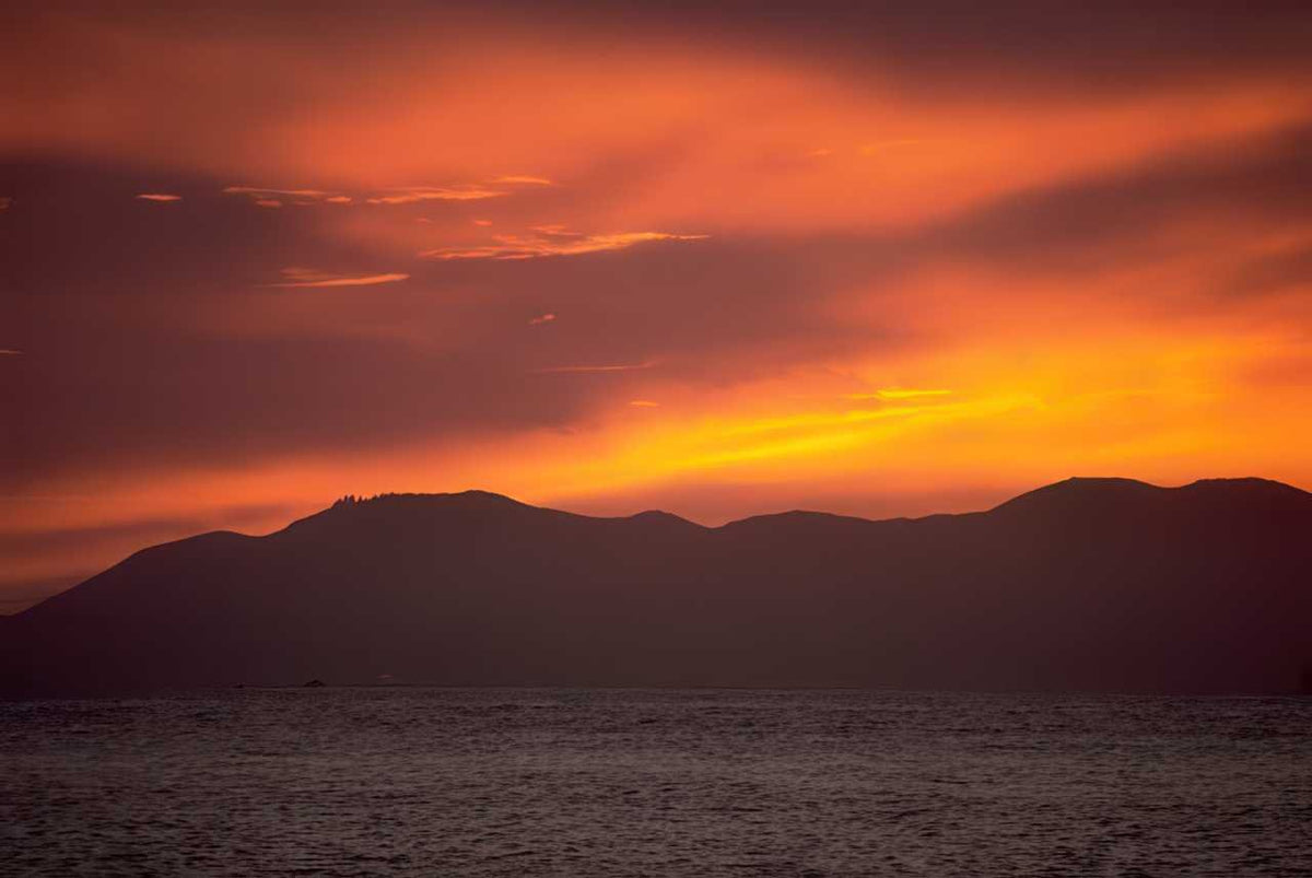 Sunrise Sunset Mountains Lake A4 Photo Print Sunset x