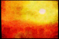 Sunrise Sunset Sky 001000 Bright Yellow Sun Over City A4 Limited Edition Watercolour Print