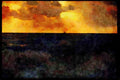 Sunrise Sunset Sky 001009 Rays Through Clouds, Sailboats, Surf A4 Limited Edition Watercolour Print