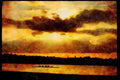 Sunrise Sunset Sky 001022 Sunset Silhouetting Rowing Shell A4 Limited Edition Watercolour Print
