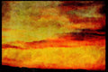 Sunrise Sunset Sky 001033 Horizontal Orange Cloudbank A4 Limited Edition Watercolour Print