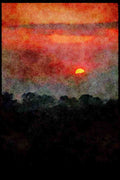 Sunrise Sunset Sky 001059 Pink And Blue Sunrise A4 Limited Edition Watercolour Print