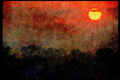 Sunrise Sunset Sky 001060 Sloping Sunset In Thailand A4 Limited Edition Watercolour Print