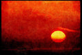 Sunrise Sunset Sky 001064 Large Multicolored Sun Over Bay A4 Limited Edition Watercolour Print