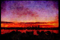 Sunrise Sunset Sky 001073 Just Before Sunrise Behind City A4 Limited Edition Watercolour Print