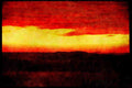 Sunrise Sunset Sky 001074 Yellow Sky, Red Clouds, Lighted Ships A4 Limited Edition Watercolour Print