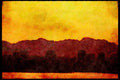 Sunrise Sunset Sky 001079 Orange Dawn Behind City A4 Limited Edition Watercolour Print