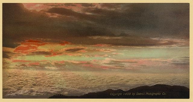 Sunrise from Pikes Peak Vintage A4 Photo Print