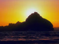 Sunset Dragon Rocks A4 Photo Print