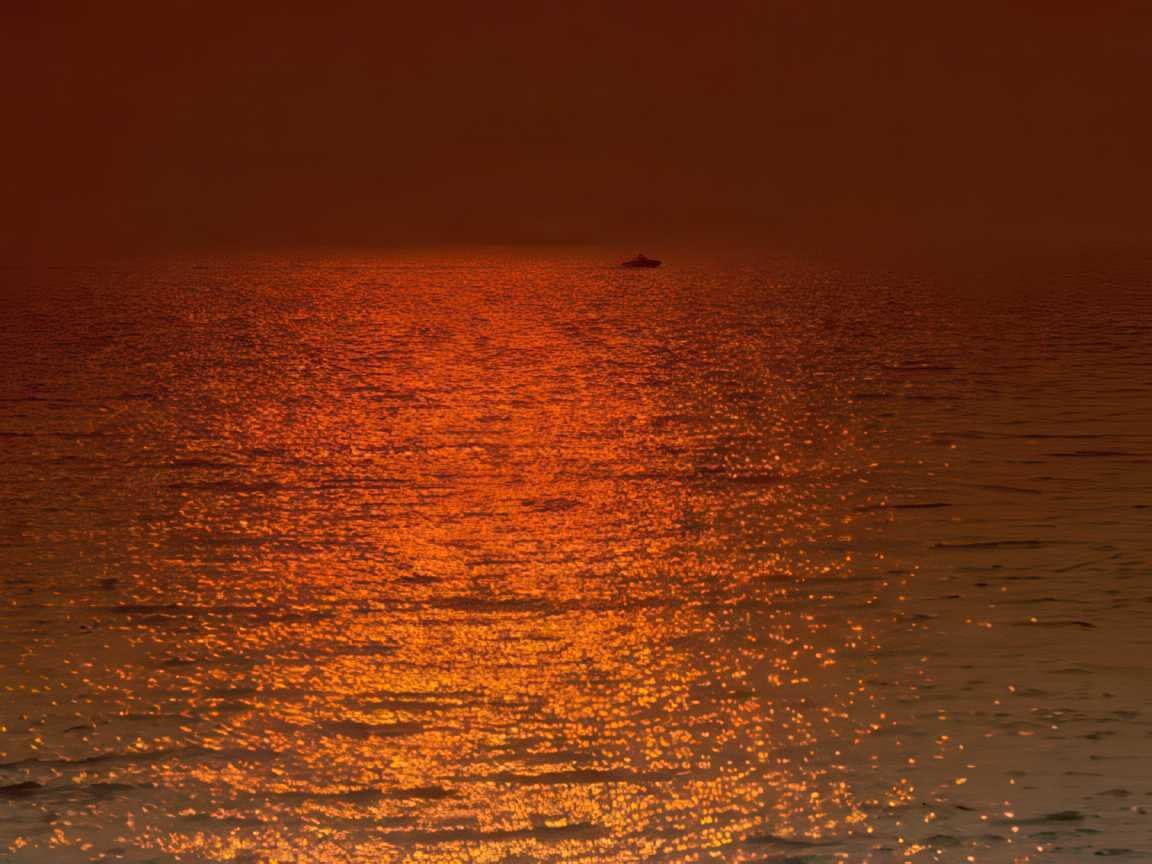 Sunset Reflection Ocean A4 Photo Print