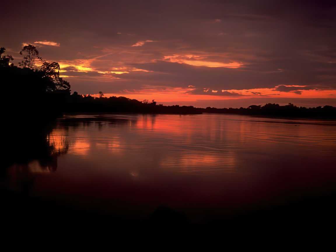 Sunset River Reflection 2 A4 Photo Print