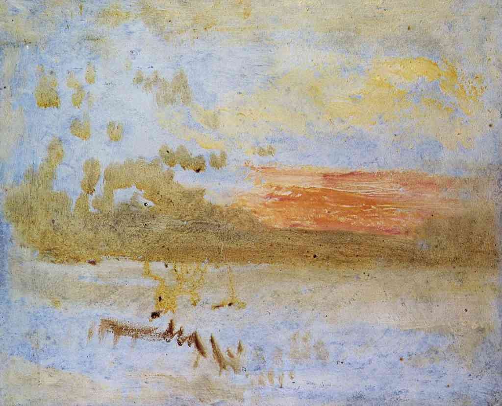Sunset Seen From A Beach With Breakwater Joseph Mallord Turner A4 Photo Print