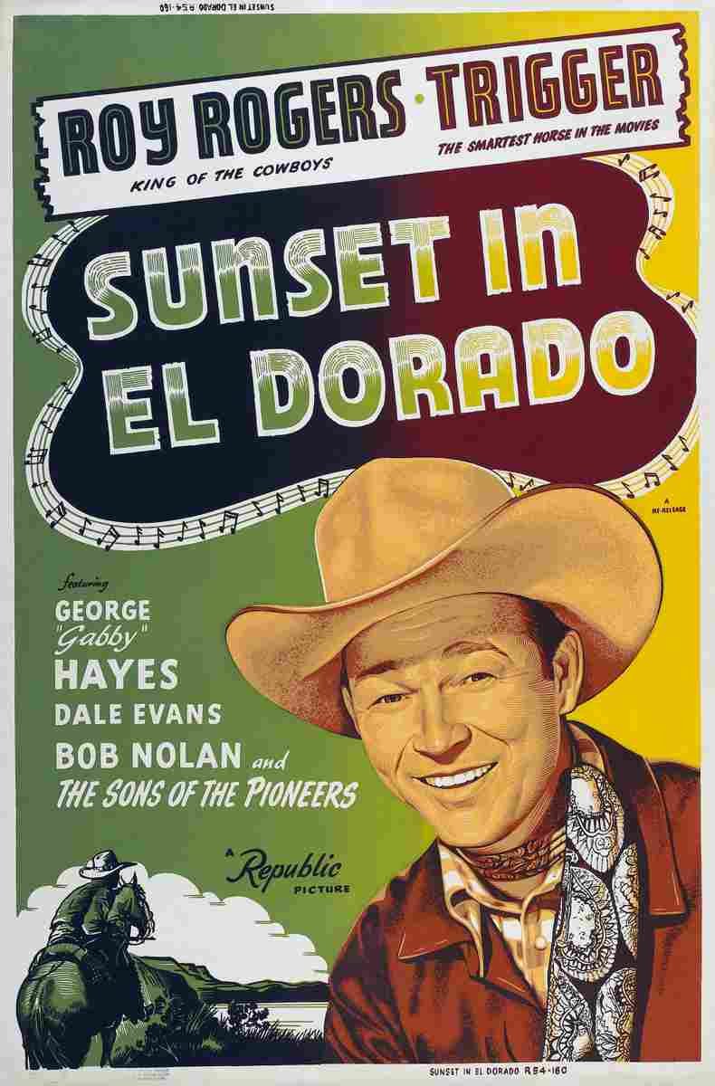  Sunset in El Dorado 01 film star poster A4 Photo Print