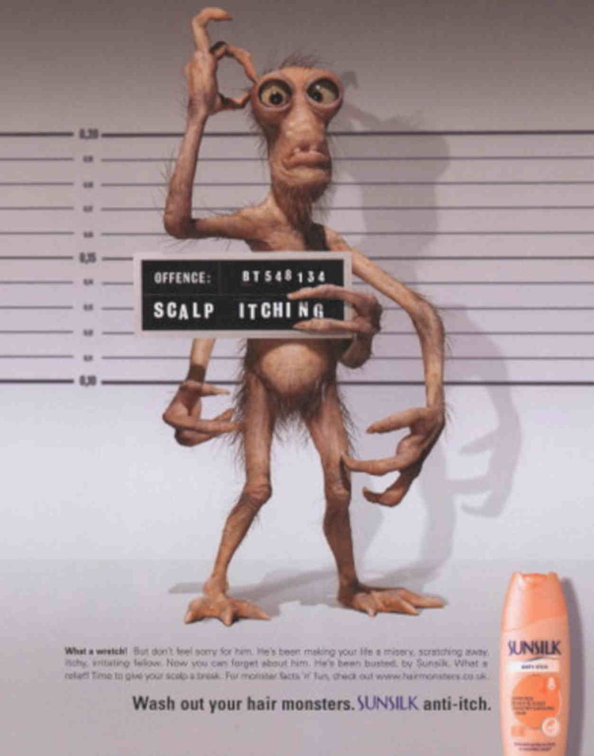 Sunsilk Monster Itch Vintage Retro Advert Poster A4 Photo Print