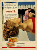 Sunsilk Shampoo 1956 1950s Vintage Retro Advert Poster