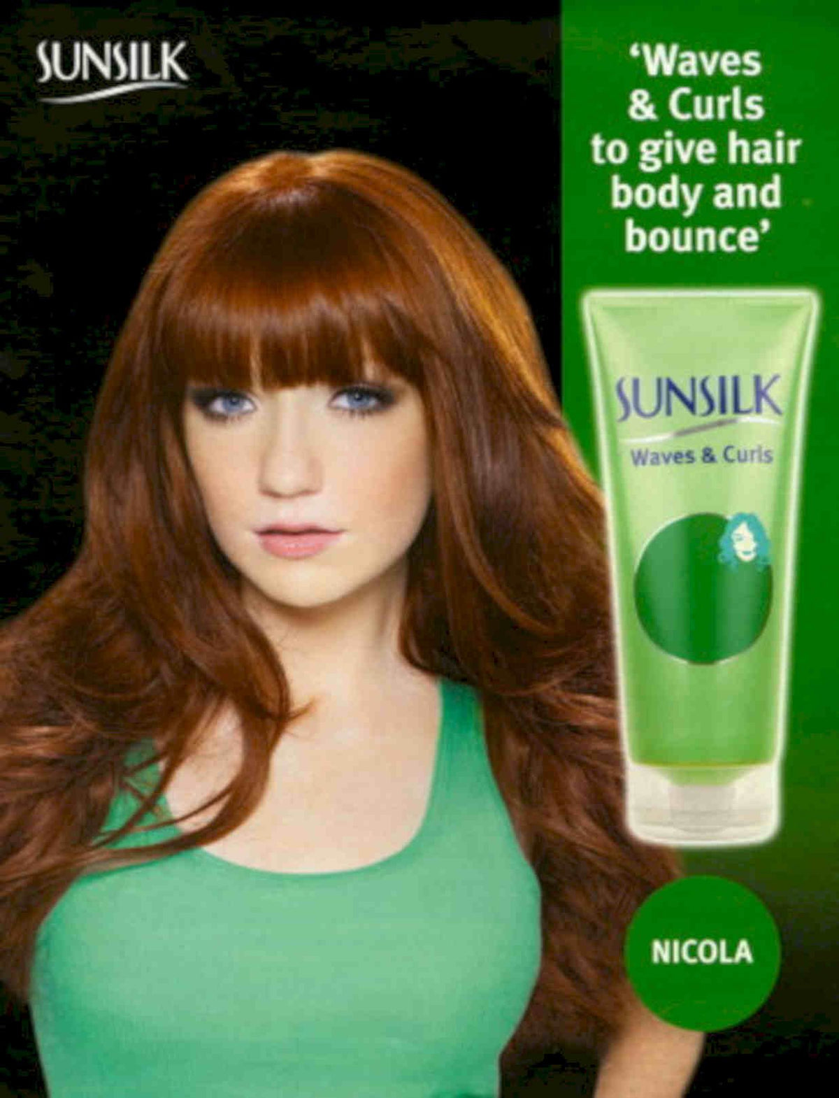 Sunsilk Waves Curls Vintage Retro Advert Poster A4 Photo Print