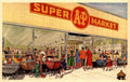 Super Ap Market 1950s Vintage Retro Advert Poster