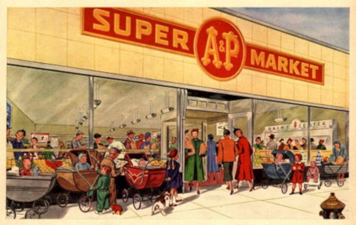 Super Ap Market 1950s Vintage Retro Advert Poster