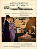 Super Constellation Map 1950s Vintage Retro Advert Poster