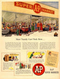 Super Market Canned 1950s Vintage Retro Advert Poster