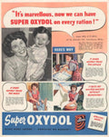 Super Oxydol Family 1940s Vintage Retro Advert Poster