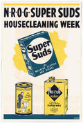 Super Suds Housecleaning American World War II Advert Poster