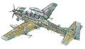 Super Tucano cutaway A4 Photo Print