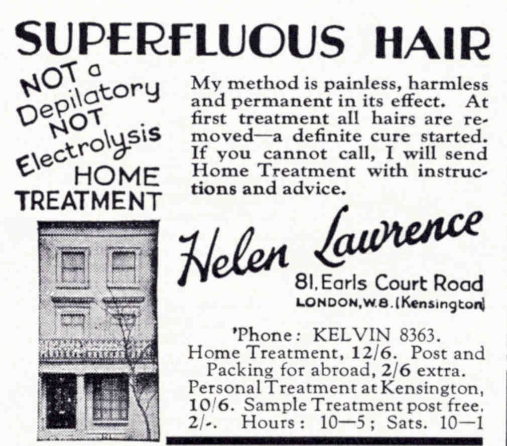 Superfluous Hair Home Vintage Retro Advert Poster A4 Photo Print