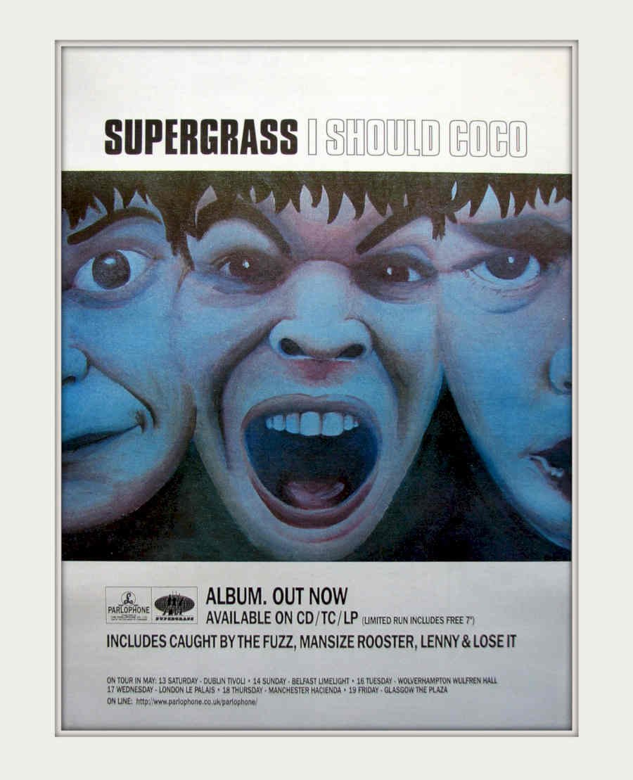 Supergrass Coco Idol Vintage Retro Advert Poster A4 Photo Print