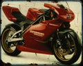 Supermono 93 A4 Photo Print Motorbike Vintage Aged