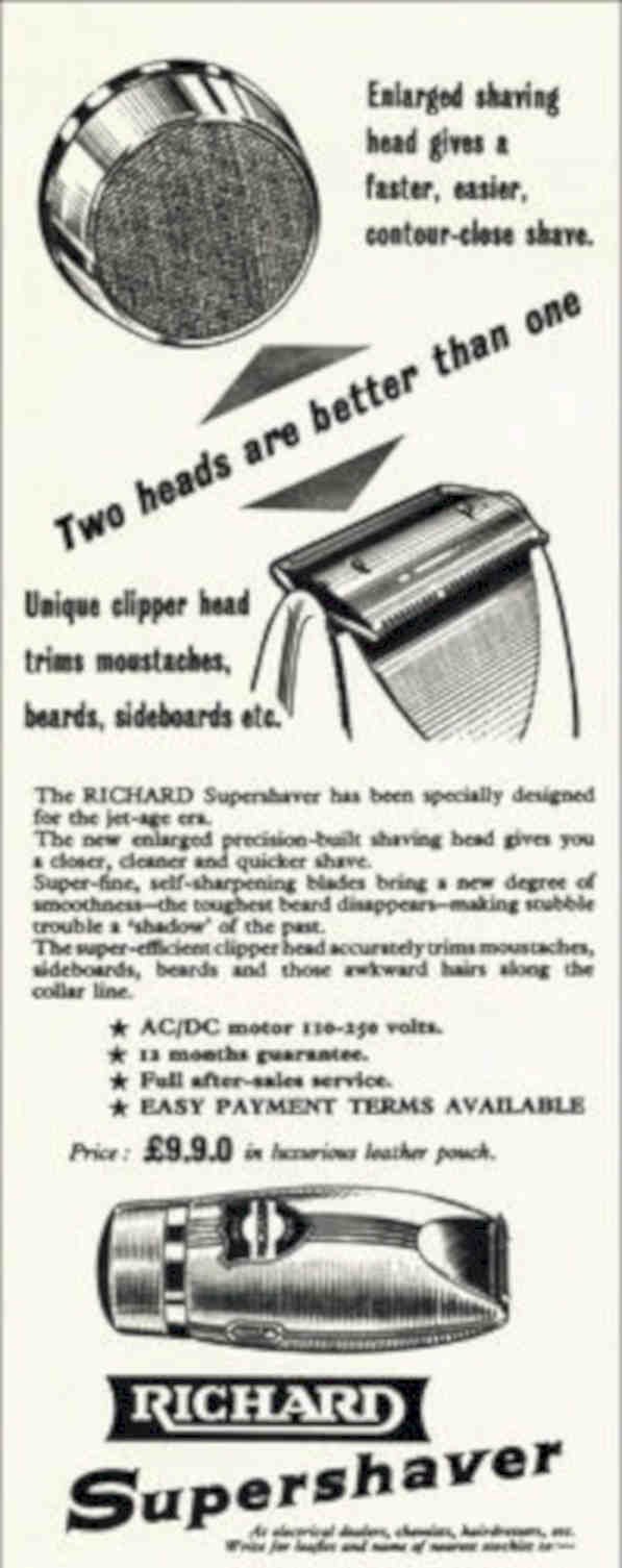 Supershaver Razor Heads Vintage Retro Advert Poster A4 Photo Print