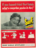 Surf Boils Woman 1950s Vintage Retro Advert Poster