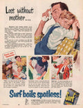 Surf Family Laundry 1950s Vintage Retro Advert Poster