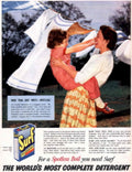 Surf Laundry Clean 1950s Vintage Retro Advert Poster