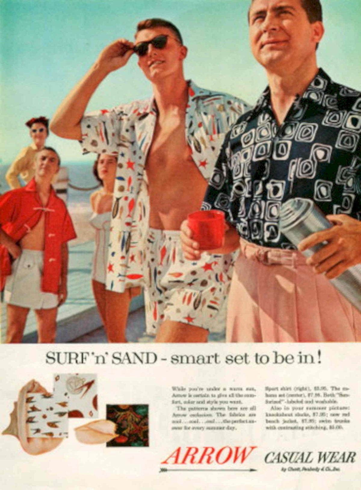 Surf N Sand 1950s Vintage Retro Advert Poster