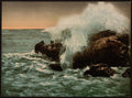 Surf view Ventimiglia Vintage A4 Photo Print