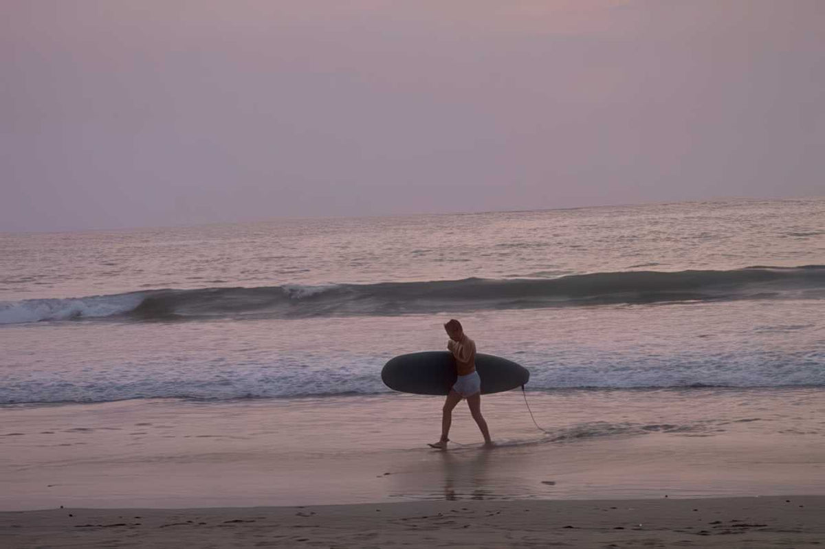 Surfboard Sunset Beach A4 Photo Print