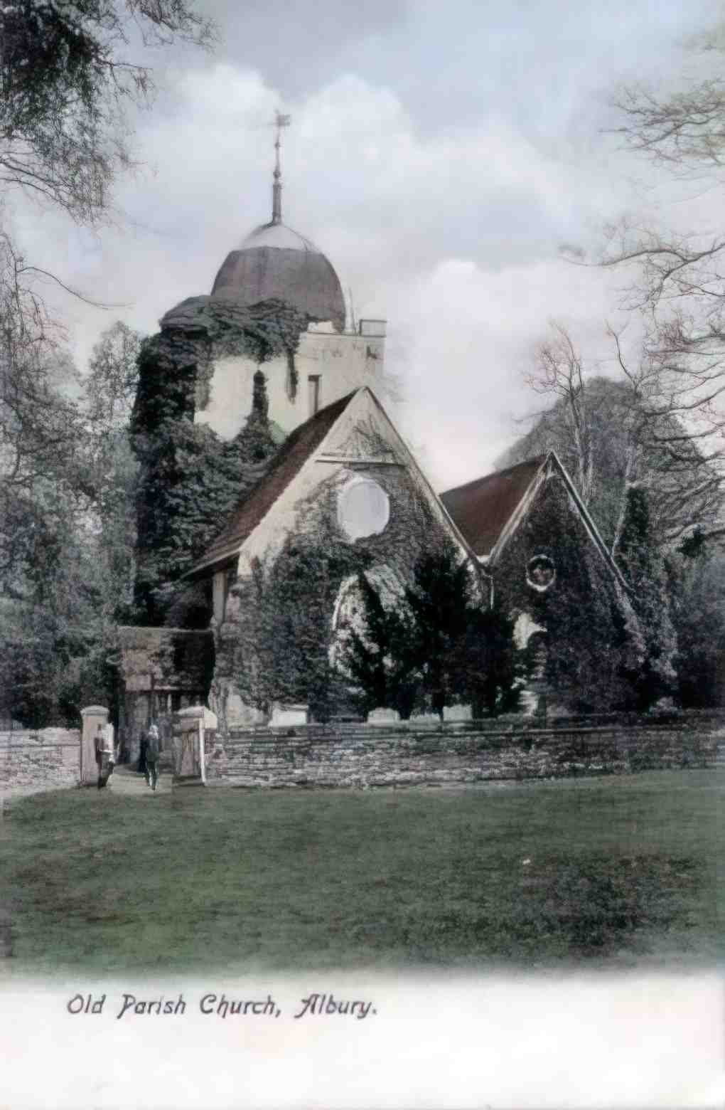 Surrey Albury Old Parish Church 1900s Vintage A4 Photo Print