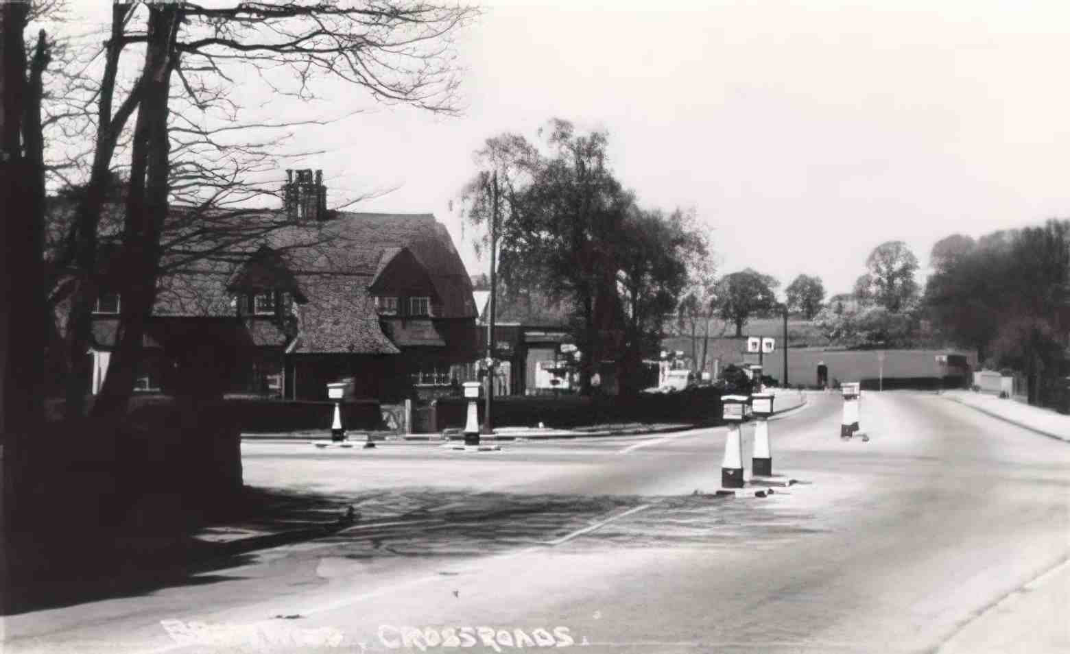 Surrey Brookwood The Crossroads Vintage A4 Photo Print