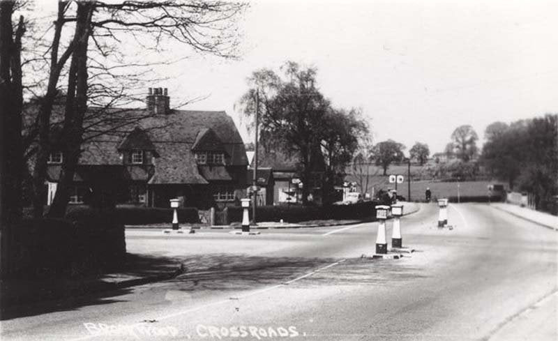 Surrey Brookwood The Crossroads vintage old A4 Photo Print
