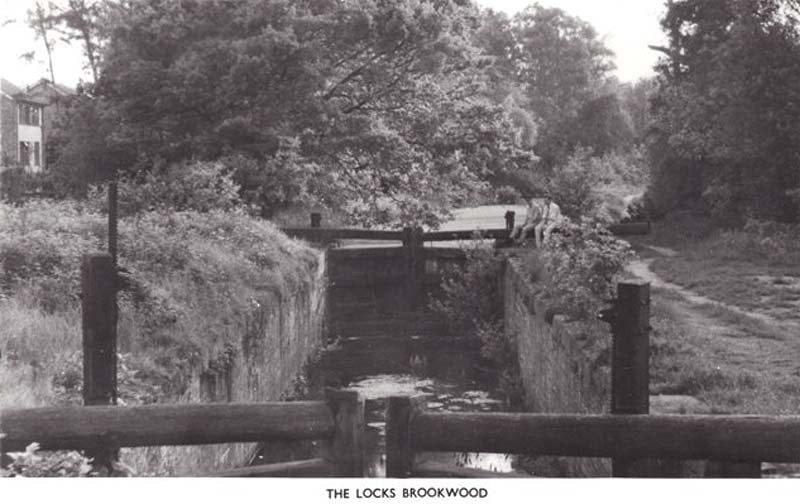 Surrey Brookwood The Locks vintage old A4 Photo Print