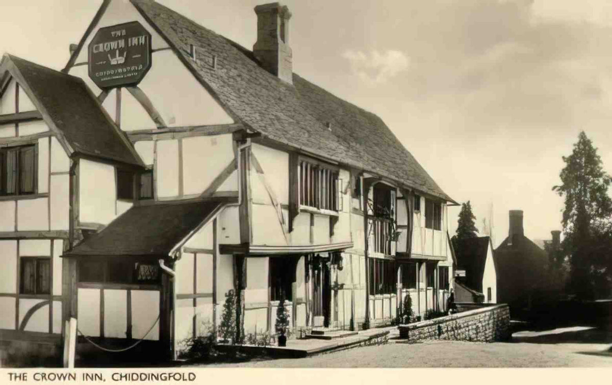 Surrey Chiddingfold The Crown Inn Vintage A4 Photo Print