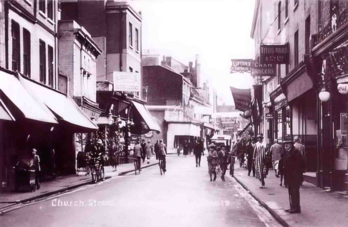 Surrey Croydon Church Street in 1919 Vintage A4 Photo Print
