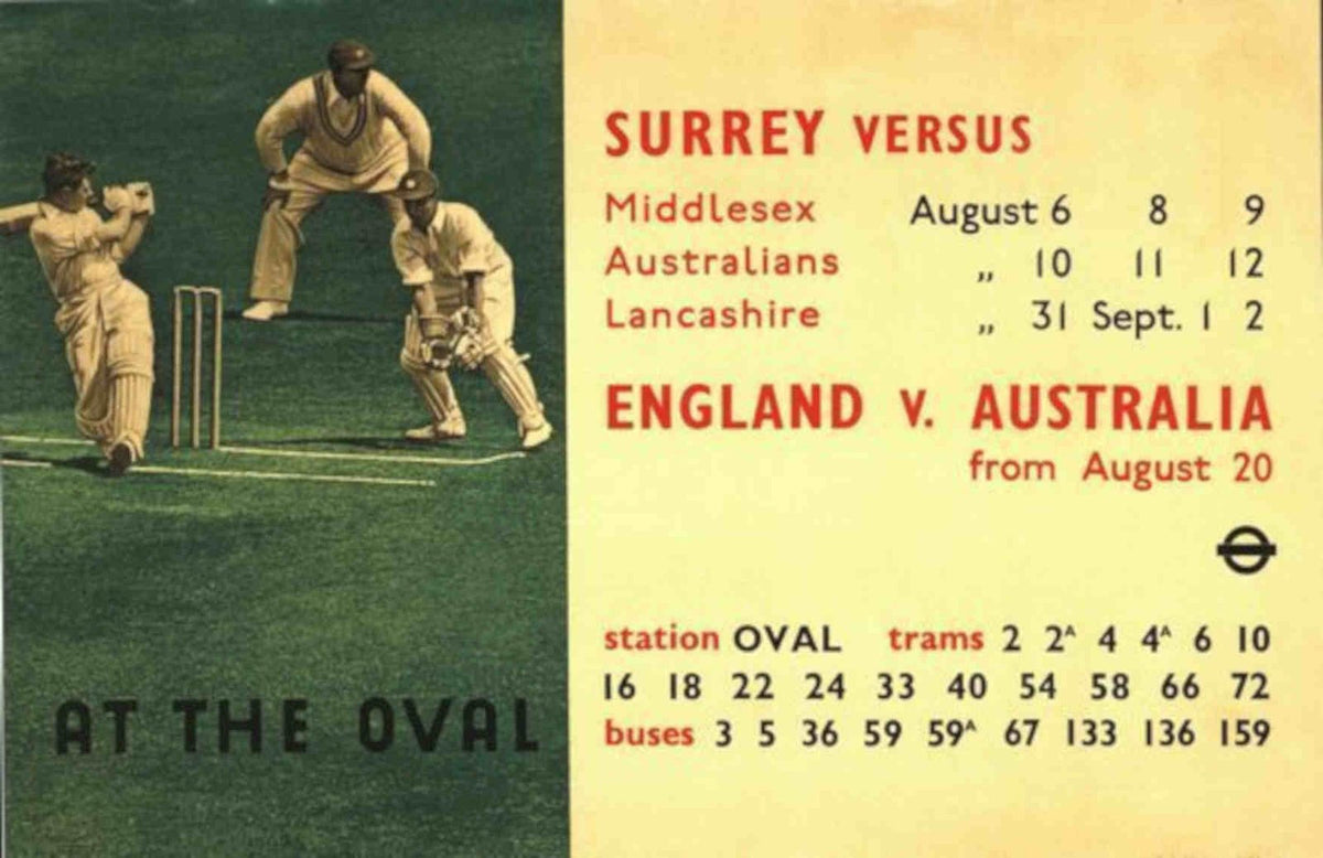 Surrey Middlesex Cricket Vintage Retro Advert Poster A4 Photo Print